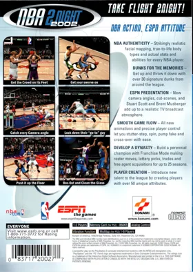 ESPN NBA 2Night 2002 box cover back